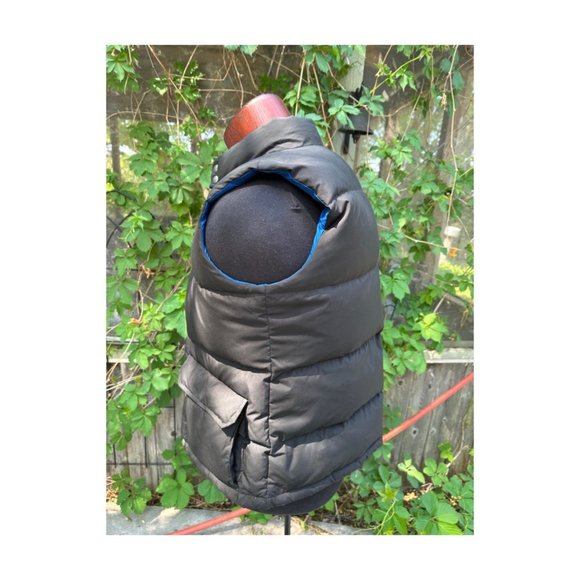 Vintage Polo Ralph Lauren Puffer Vest Black Blue Reversible Snap Closure - Picture 6 of 11